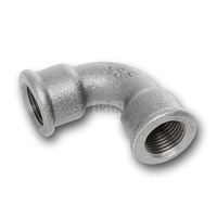 Łuk 90' SANHA 2A#, żeliwo (Cynk/nikiel) (ocynk), 2'' (GW)