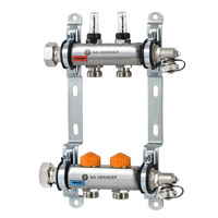 Rozdzielacz ogrzewania podłogowego Dynacon z automatyczną regulacją przepływu 2 obwody