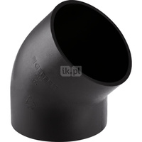 Kolano 45' GEBERIT HDPE, polietylen, 63 mm, DN 60 x 63 mm x DN 60 (króciec)
