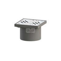 Nasada z kratką ze stali nierdz. 150x150, przykręcana, system 125