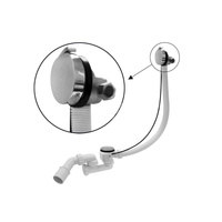 Zestaw odpływ-przelew.wannowy z odejściem 40/50mm z mech.napełniającym i autom. mosiądz CHROM