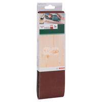 3-częściowy zestaw taśm szlifierskich do szlifierek taśmowych, wersja czerwona K = 100