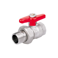 Zawór kulowy PERFEXIM PHA-005/SM mosiądz niklowany, PN30 1/2'' gz x gw, uchwyt: pokrętło