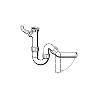 Syfon rurowy przeznaczenie: zlewozmywak, tworzywo sztuczne, nr wzoru 7985.30 G: 1½ DN: 40