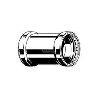 Mufa Megapress VIEGA 4215.5XL Jednoczęściowy, stal (Cynk/nikiel) / stal, DN 100 (mz x mz), 200 mm z uszczelką