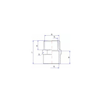 Nypel lut RUMET Mosiądz 1/2'' x 22 mm (GZ)