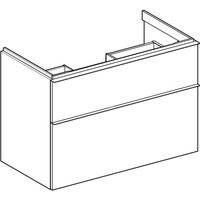 Szafka pod umywalkę GEBERIT iCon, 2 szuflady szer.88.8mm