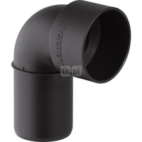 Kolano przyłączeniowe GEBERIT Silent-PP, PP / PP, 50 mm, DN 50 x 58 mm x DN 50 (końcówka wciskowa x mufa wciskowa), (głębokość: 32 mm)