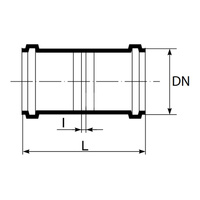 Złączka dwukielichowa MAGNAPLAST KG 2000 ERMM, PP-md (zielony), DN 500 x DN 500 (ww x ww), do kanalizacji