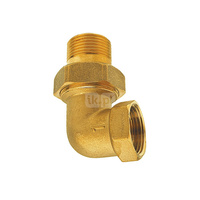 Śrubunek kątowy 90' FERRO, mosiądz (żółty), 5/4'' (GW x GZ)