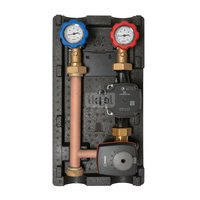 Grupa pompowa do c.o. Viteco ENBOX MIX 3D PREMIUM z siłownikiem - DN 25 (z pompą elektroniczną Grundfos UPM3 FLEX AS 25-70 130 i 3-drogowym zaworem mieszającym ESBE z płynnie regulowanym by-passem, z siłownikiem 3-punktowym ARA 600)