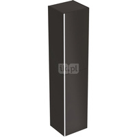 Wysoka szafka Acanto, B38xH173, z dwoma drzwiami, czarny mat