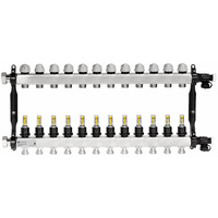 Rozdzielacz do ogrzewania podłogowego AFRISO ProCalida VA 1C 12-obieg. stal nierdzewna GZ 1'' x Euroconus 3/4''