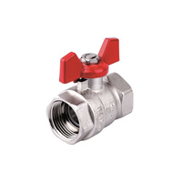 Zawór kulowy PERFEXIM PHA-002 mosiądz niklowany, PN30 3/4'' gw x gw, uchwyt: motylek (niebieski)