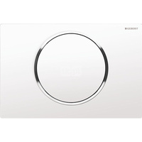 Przycisk uruchamiający Geberit Sigma10, przedni, biały-chrom bł.-biały