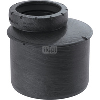 Złączka niesymetryczna GEBERIT Silent-Pro redukcja, PP mx / PP mx (czarny), 160 mm x 110 mm (końcówka wciskowa x mufa wciskowa), 110 mm