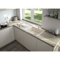 Deante Andante Zlewozmywak granitowy 1-komorowy - alabaster