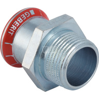 Złącze GEBERIT Mapress C-Stahl przejściowe, stal (Ocynk galwaniczny/elektrolityczny) (ocynk), 1/2'' x 15 mm (GZ x mufa zaprasowywana) z uszczelką