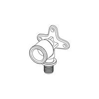 Kolano naścienne 90' TECE flex, brąz, 25 mm x 3/4'' (zz x GW)