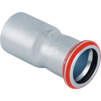 Przedłużka GEBERIT Mapress C-Stahl redukcja, stal (Ocynk galwaniczny/elektrolityczny) (ocynk), 42 mm, DN 40 x 35 mm x DN 32 (mufa zaprasowywana x końcówka wciskana) z uszczelką