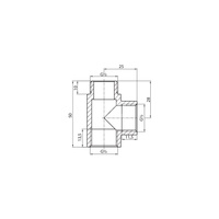 Trójnik PERFEXIM 453 mosiądz (chrom) 1/2'' (GZ x GW x GW), PN16 bar