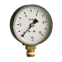 Manometr z rurką Bourdona AFRISO RF standardowy 0/100 bar radialne G1/4B fi 63 mm, kl. 1.6%