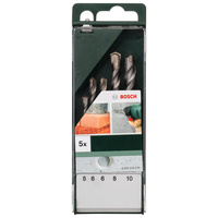 5-częściowy zestaw Wierteł do betonu 5,0 x 85, 6,0 x 100, 6,0 x 100, 8,0 x 120, 10,0 x 120