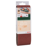 3-częściowy zestaw taśm szlifierskich do szlifierek taśmowych, wersja czerwona K = 40