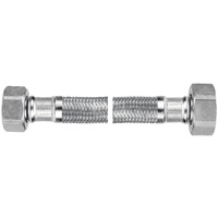 Wąż przyłączeniowy elastyczny FERRO z oplotem (stal), gw x gw, 3/8'' x 3/8'', długość 20 mm