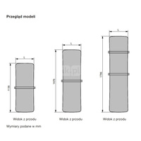 Grzejnik elektryczny ZEHNDER Folio Belt 1476 x 435 mm, kolor biały, moc 500 W