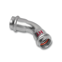 Łuk 45' SANHA NiroSan Press Industry, stal nierdzewna, 15 mm (zw x zw)