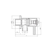 Zawór wodny PERFEXIM PHA-052 gz 1/2'' x gz 3/8''