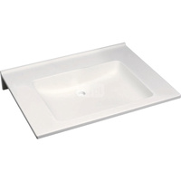 Umywalka GEBERIT Publica prostokątna, biała, 700mm, bez otworu na baterię, bez odpływu przelewowego, półki z obu stron