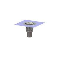 Wpust Practicus, DN100, odpł. pionowy, z nasadką Variofi i kratką szczel. / ramą nierdz. 120x120