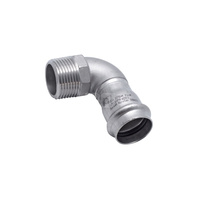 Kolano 90' SANHA NiroTherm Press, stal nierdzewna, 35 mm x 1 1/4'' (zw x GZ)