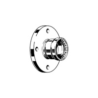 Przejście kołnierzowe z SC-Contur Megapress VIEGA 4259.1XL Jednoczęściowy, stal (Cynk/nikiel) / stal, DN 100 (kołnierz x mz) z uszczelką