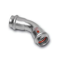 Łuk 45' SANHA NiroTherm Industry, stal nierdzewna, 88,9 mm (zw x zw)