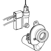 Elektroniczny natynkowy zawór spłukujący do pisuaru, zasilanie 230V