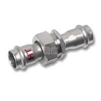 Śrubunek SANHA NiroSan Press Industry trzyczęść., stal nierdzewna, 35 mm (zw x zw)