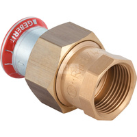 Śrubunek hydrauliczny GEBERIT Mapress C-Stahl FKM przejściowy stal gw 1 1/4'' 35 mm z pierścieniem zacinającym