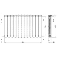 Grzejnik aluminiowy ADR 500/12 czarny