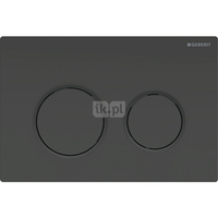 Przycisk uruchamiający Geberit Omega20, przedni/górny, czarny-czarny mat-czarny