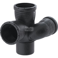 Trójnik studzienkowy Geberit Silent-Pro 87.5' lewy d110/75/110