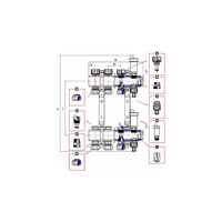 Rozdzielacz ogrzewania RUMET 71C 2 obwodowy