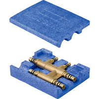 Trójnik krzyżakowy Geberit MeplaTherm z osłoną izolacyjną d26x20x26