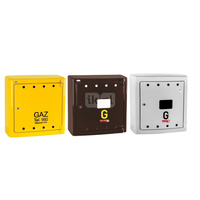 Skrzynka gazowa, 600x600x250, naścienna, z laminatu - popielata