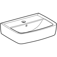 REKORD Umywalka kompaktowa 45 cm, prostokątna, z przelewem, z otworem
