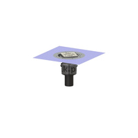 Wpust Ecoguss, DN70, odpł. pionowy, z nasadką Variofix i kratką szczel/ramą nierdz. 120x120