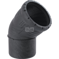 Kolano 45' GEBERIT Silent-Pro, PP mx, 110 mm (mufa wciskowa x końcówka wciskowa)