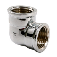 Kolano 90' FERRO, mosiądz (chrom), 3/4'' (GW)